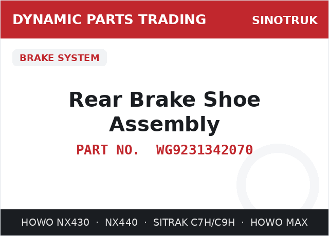 Rear Brake Shoe Assembly