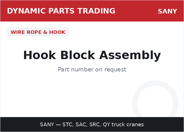 Hook Block Assembly — SANY