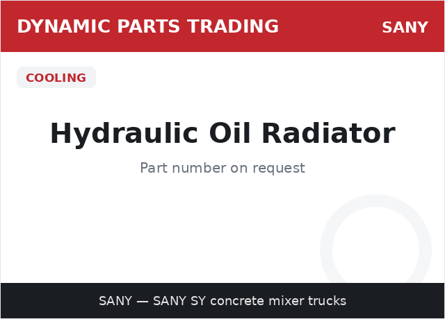 Hydraulic Oil Radiator — SANY