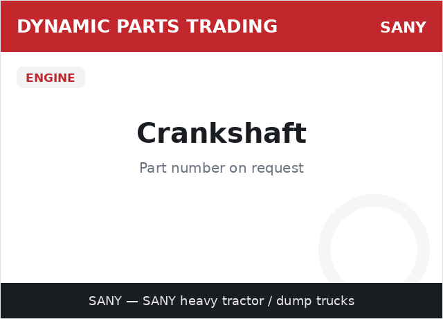 Crankshaft — SANY