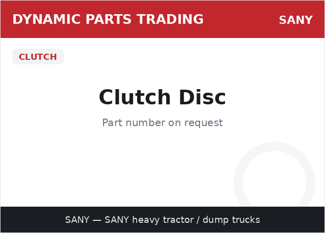 Clutch Disc — SANY