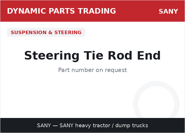 Steering Tie Rod End — SANY