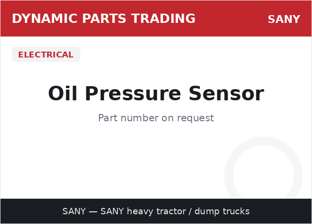 حساس ضغط الزيت — SANY