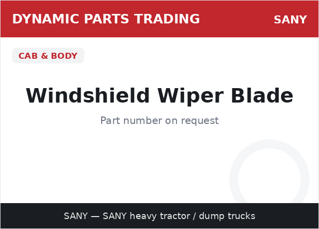 Windshield Wiper Blade — SANY