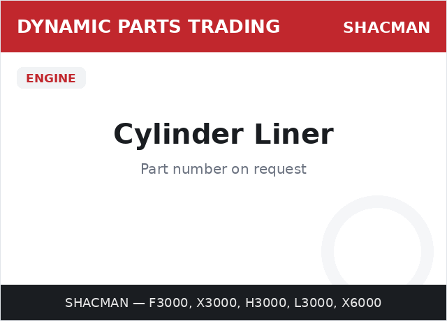 Cylinder Liner — SHACMAN