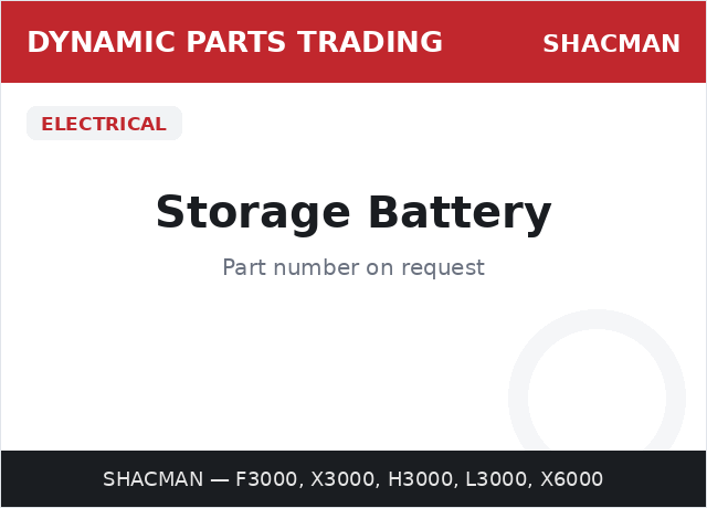 Storage Battery — SHACMAN