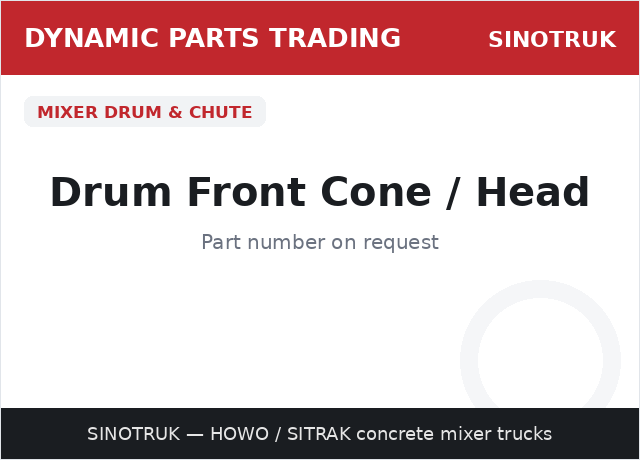 Drum Front Cone / Head — SINOTRUK