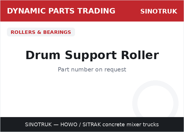 Drum Support Roller — SINOTRUK