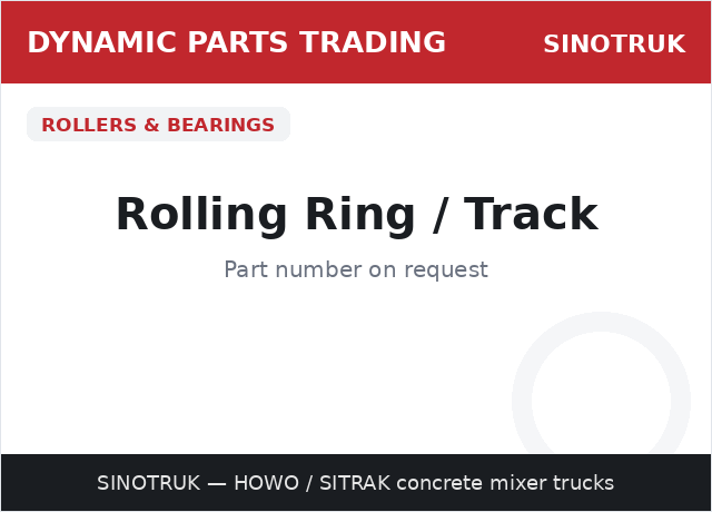 Rolling Ring / Track — SINOTRUK
