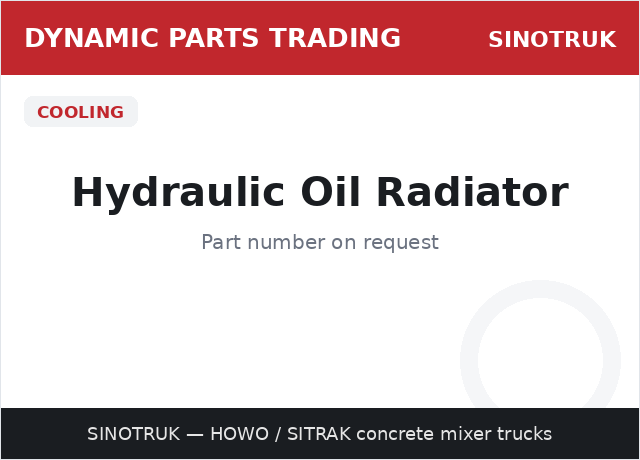 Hydraulic Oil Radiator — SINOTRUK