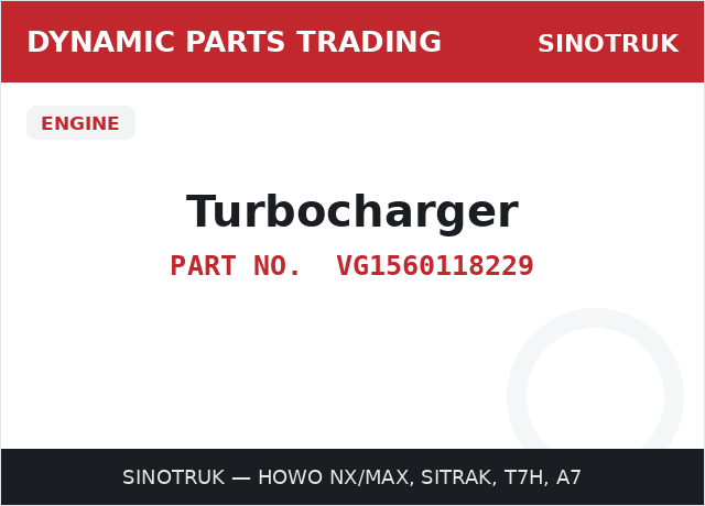 Turbocharger — SINOTRUK