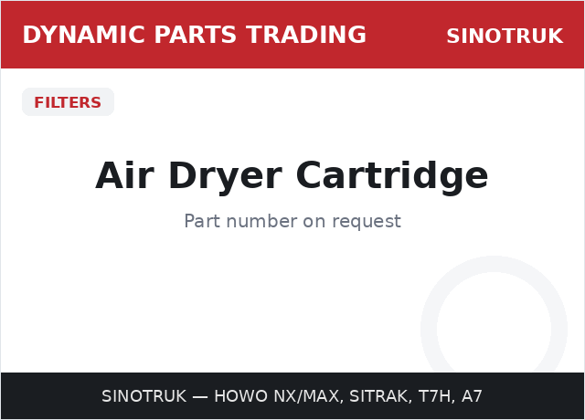Air Dryer Cartridge — SINOTRUK