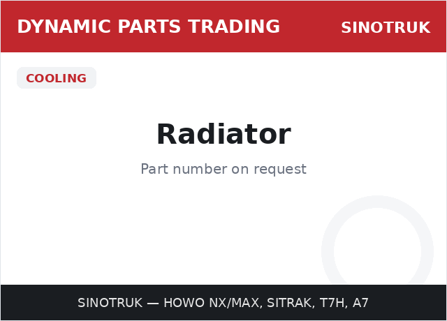 Radiator — SINOTRUK