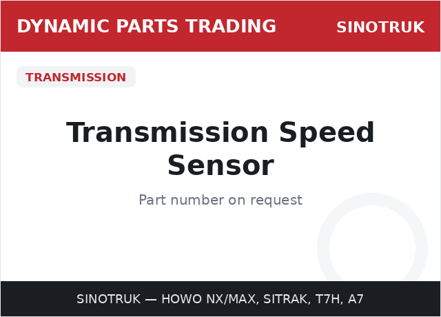 Transmission Speed Sensor — SINOTRUK