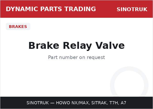 Brake Relay Valve — SINOTRUK