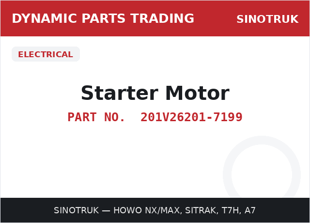 Starter Motor — SINOTRUK