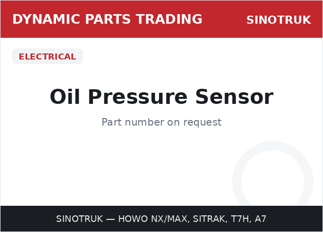 Oil Pressure Sensor — SINOTRUK