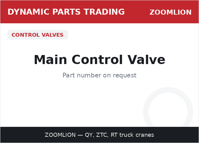 Main Control Valve — ZOOMLION